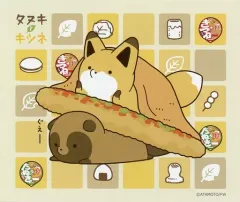 【中古】ノート・メモ帳 タヌキ＆キツネ(のしかかり) メモ帳 「タヌキとキツネ×セブンイレブン」 対象商品購入特典