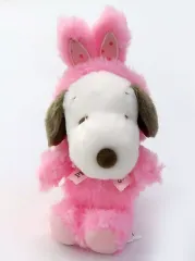 【中古】キーホルダー スヌーピー(ピンクウサギ/リボン英語) マスコットキーチェーン 「PEANUTS(SNOOPY)」 ユニバーサル・スタジオ・ジャパン限定
