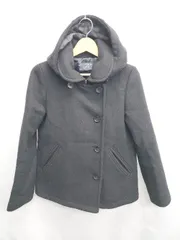 ■ ⊇ ◎ URBAN RESEARCH DOORS アーバンリサーチ ウール混 2WAY 長袖 コート サイズ38 ブラック レディース E  【1507010015790】