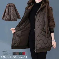 ★（予約販売の商品）coat200　レディース ジャケット ショート キルティング 中綿保温 アウター 大きめ フードつき 体系カバー