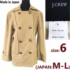 日本製★J.CREW【ジェイクルー】トレンチコート【6/レディースM-L程度/ベージュ】アウター/ブルゾン/Jacket/Jumper◆BJ094-bのサムネイル