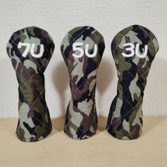 ゴルフヘッドカバー　ユーティリティ用3点セット　ハンドメイド