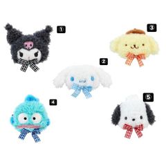 サンリオ フェイス形ヘアクリップ クロミ シナモン シナモロール ポムポムプリン ハンギョドン ポチャッコ 前髪クリップ