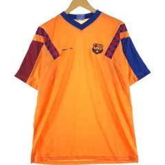 古着 90年代 LA LIGA ラ リーガ FC BARCELONA FC バルセロナ Vネック サッカーユニフォーム ゲームシャツ メンズM相当/eaa544333