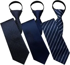 KASSAI ワンタッチネクタイ 3本セット(3本セット-A)