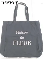 ■ Maison de FLEUR メゾン ド フルール ロゴ 刺繍 ハンド トート バッグ ブラック ピンク レディース  【1103050002334】