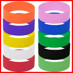 【迅速】 10本セット リストバンド ブレスレット ワイド シリコーン ゴム パーティー