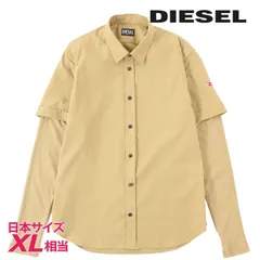 新品・未使用 ディーゼル DIESEL 長袖シャツ メンズ フェイクレイヤード 重ね着風 コットン S-MARLEY-A