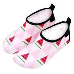 すいか_14.014.5 cm ziitop マリンシューズ メンズ レディース 子供 キッズ用 ウォーターシューズ ビーチサンダル 水陸両用 速乾 アクアシューズ 男の子 女の子 旅行 海水浴 室内用 携帯便利 滑り止め 軽量