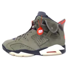 NIKE (ナイキ) ×TRAVIS SCOTT AIR JORDAN 6 RETRO SP トラヴィススコット エアジョーダン6 ハイカットスニーカー カーキ US11/29cm CN1084-200