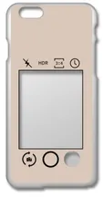 【新品未使用】iPhone6 Plus / 6s Plus アイフォン6sプラス クリア ハードケース (ベージュ) カメラアプリ風 フォトフレーム くすみカラー カバー スマホケース cl-iphone6splus-411