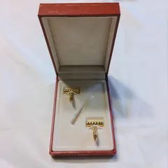 【美品】S.T. Dupont タイバー&カフスセット ST Dupontのネクタイピンとカフスセット