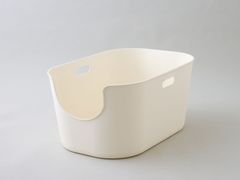 【撮影サンプル品】TALL WALL BOX-XL アイボリー【猫トイレ 大型トイレ】