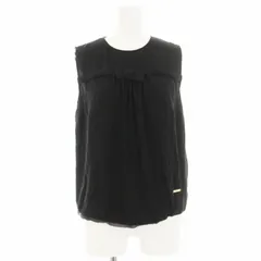 ディースクエアード DSQUARED2 シャツ ブラウス ノースリーブ リボン バックボタン シルク 44 XXL 大きいサイズ 黒 ブラック /KQのサムネイル