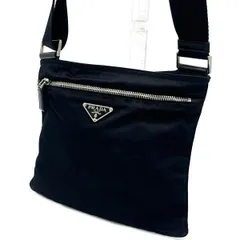 PRADA/プラダ テスートナイロン クロスボディ ショルダーバッグ 斜め掛け 肩掛けかばん レディース ブラック
