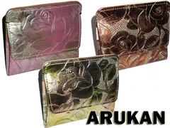 アルカン ARUKAN TAKAYA arukan タカヤ ローズ型押し バラ 薔薇 花柄 ウォレット Ｌ型 日本製 フローラ 小銭入れ コインケース 1353318 1358-319 1358319 長財布 札入 takaya04