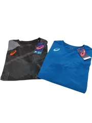 アシックス◆メンズ バレーボールウエア グラフィック 半袖Tシャツ ２枚セット L