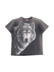 90s 狼 フール プリンティング ヴィンテージ Tシャツ
