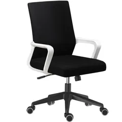 Newfashion チェアカバー オフィス椅子カバー 事務椅子 伸縮素材 回転式 一体式 ファスナー付き 洗濯可能 取り外し可能 (S ブラック-一体式, S)