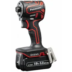 【Panasonic】EXENA 充電インパクトドライバー EZ1PD1J18D-R 18V 5.0Ah 電池2個セット 赤【アウトレット品 新品未使用】のサムネイル