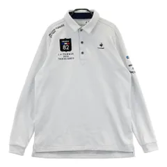 サイズ：LL LE COQ GOLF ルコックゴルフ  長袖ポロシャツ  ホワイト系 [240101422141] ゴルフウェア メンズ ストスト