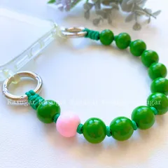 BLOSSOM☆ウッドビーズ ストラップ スマホ ハンド ストラップ 天然 木 製 ビーズ ウォレット チェーン キーホルダー バッグチャーム ベイビー ブランケットク シューズ クリップ 犬 猫 手首 ブレスレット 携帯 リスト ストラップ KASUGAR