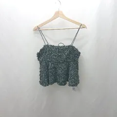 ◇ ⊂◎●未使用● mystic ミスティック 24SS ジャガード キャミソール サイズF ブラック レディース E  【1502180051869】