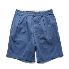 90's ポロラルフローレン 2タック コットン チノショーツ 青系 (33) ブルー系 ポロチノ ショートパンツ 90年代 メキシコ製 旧タグ オールドアメリカ古着 USED  ビンテージ ヴィンテージ