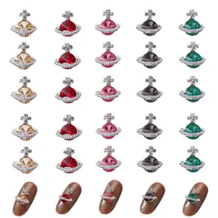 ラインストーン ネイルパーツ 30個セット 大きい 3D 立体 惑星 ネイルストーン ダイヤモンド ジュエリーパーツ ネイルアート デコパーツ (ミックス A)