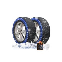 lixinixil 布製タイヤチェーン 布チェーン スノーソック 駆動輪 2本分 軽自動車 非金属 簡単装着 ジャッキアップ不要 軽量 滑り止め 冬場 雪道 路面凍結 緊急用 145/80R13 155/65R14 165/65R14 175/65R14