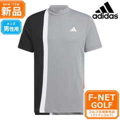 新品 【グレースリー/グレースリー】春 夏 モデル adidas アディダス ゴルフウェア IKK71 HEAT.RDYカラーブロックモック シャツ [吸汗速乾 ヒートレディ] （メンズ）☆