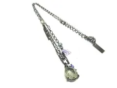 ANNASUI アナスイ バタフライ 蝶 クリスタル ネックレス ペンダント アクセサリー ブラック系×パープル系 DE5401