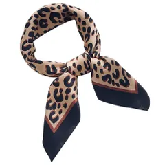 【即日発送】シルク レディース スカーフ 髪飾り 絹 ヒョウ柄 事務 [AIKOO] 薄い 巻き方 リボン ヘアバンド