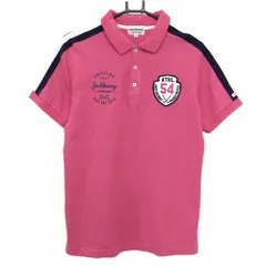 ★値下げ★ジャックバニー 半袖ポロシャツ ピンク 肩ライン  メンズ 5(L) ゴルフウェア Jack Bunny