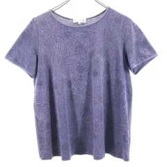 マッキントッシュ 三陽商会 日本製 総柄 半袖 Tシャツ 40 ネイビー系 Mackintosh レディース 古着 【240315】 メール便可のサムネイル