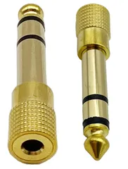 【数量限定】Hjiopkul 3.5mm 6.35mm 変換アダプタ オーディオケーブル ステレオミニプラグ(メス)⇒ステレオ標準プラグ(オス) 金メッキコネクタ 3.5mm to 6.35mm 変換プラグ ヘッドホン/アンプ/電子ピアノ/イヤホン/ミキサー/