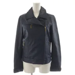 マイケルコース MICHAEL KORS ライダースジャケット ダブル ラムレザー 羊革 4 紺 ネイビー /AN55のサムネイル