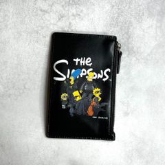 【希少/美品】BALENCIAGA バレンシアガ x ザ・シンプソンズ / コラボコインカードホルダー フラグメントケース カーフ ブラック 664044