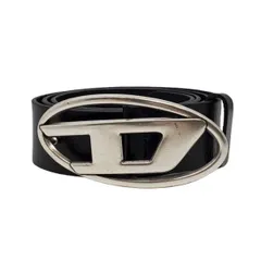 DIESEL ディーゼル 22AW オーバルD レザーベルト Dロゴ バックル ブラック X08516 メンズ 小物 95/38