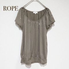 ROPE ロペ【M】半袖カットソー カジュアル　シンプル カジュアル ラインストーン