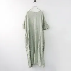 美品 2024SS ネストローブ nest Robe リネン2wayルーズワンピース F/グリーン ドレス ロング ワイド【2400014081893】のサムネイル