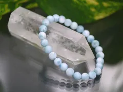 （鑑別書付１点物）高品質ラリマーSA 7.5mm ブレスレット/天然石