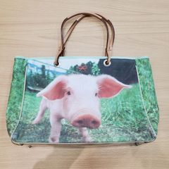 【EL5】ANYA HINDMARCH アニヤハインドマーチ　ハンド　トートバッグ　アニマルシリーズ　豚　MK9759