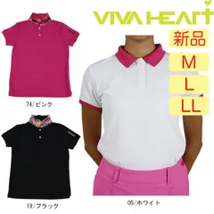 【新品・未使用】ビバハート ゴルフシャツ 半袖ポロシャツ Mサイズ Lサイズ LLサイズ レディース 012-23844  かわいい UVカット 吸水速乾 VIVA HEART