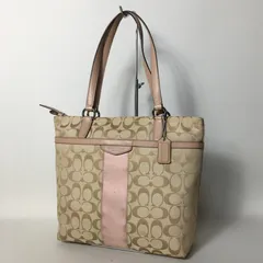 2507-97｜コーチ シグネチャー トートバッグ ピンクベージュ
