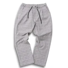 BEAMS HEART ビームス ハート 春夏 シアサッカー★ グレンチェック イージー テーパード パンツ Sz.L メンズ 灰 グレー