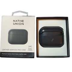 WJ45 NATIVE UNION Leather Case for Airpods Pro - イタリア製本革レザーケース 全面保護カバー ワイヤレス充電対応(ブラック)