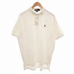 ポロ バイ ラルフローレン Polo by Ralph Lauren ヴィンテージ ポロシャツ カットソー ポニー刺繍 半袖 L 白 ホワイト /FF ■GY14