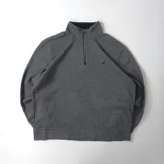 【最終値下げ SALE】NAUTICA ノーティカ ハーフジッププルオーバー ワンポイント グレー 裏起毛 M　B202507のサムネイル