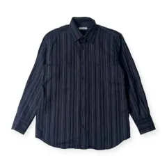 LANVIN COLLECTION ランバン ストライプ 長袖シャツ M/ダークグレー系 メンズ